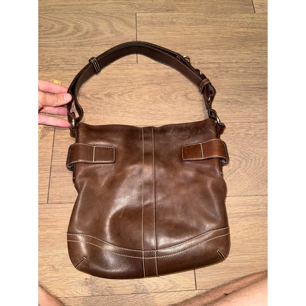 COACH 1453 SoHo Slim Brown Leather Shoulder Hand Bag Purse 90s Y2K EUC - Picture 8 of 10